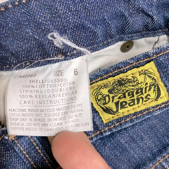 Draggin Jeans Kevlar Lined Med Wash Mid Rise Riding Jeans 6 - Picture 3 of 15